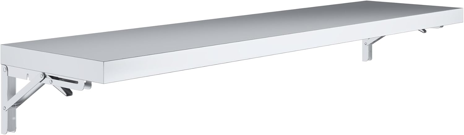 AmGood Stainless Steel Folding Wall Shelf 18 in. x 48 in. | NSF | Concession Stand, Food Truck, Kitchen, Restaurant, Garage, Laundry, Utility Room