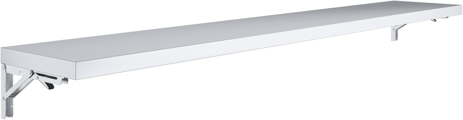 AmGood Stainless Steel Folding Wall Shelf 18 in. x 48 in. | NSF | Concession Stand, Food Truck, Kitchen, Restaurant, Garage, Laundry, Utility Room