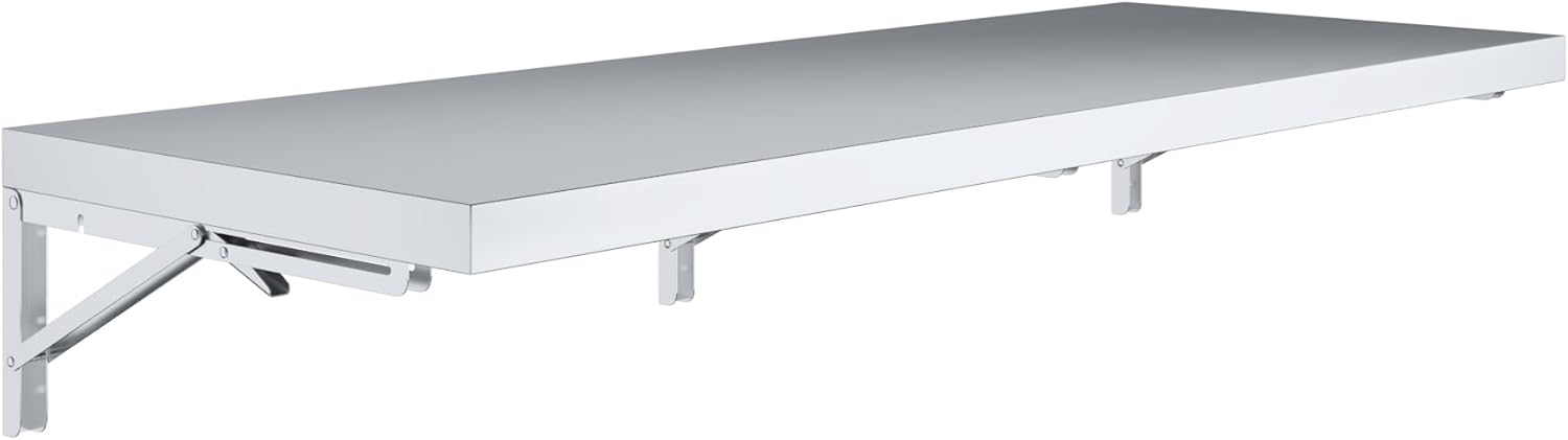 AmGood Stainless Steel Folding Wall Shelf 18 in. x 48 in. | NSF | Concession Stand, Food Truck, Kitchen, Restaurant, Garage, Laundry, Utility Room